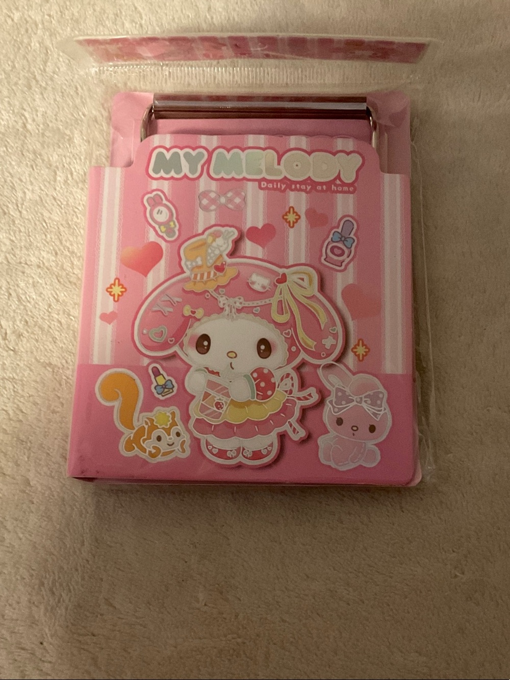 Sanrio My Melody Pink Flip Notebook with Cute Character Art